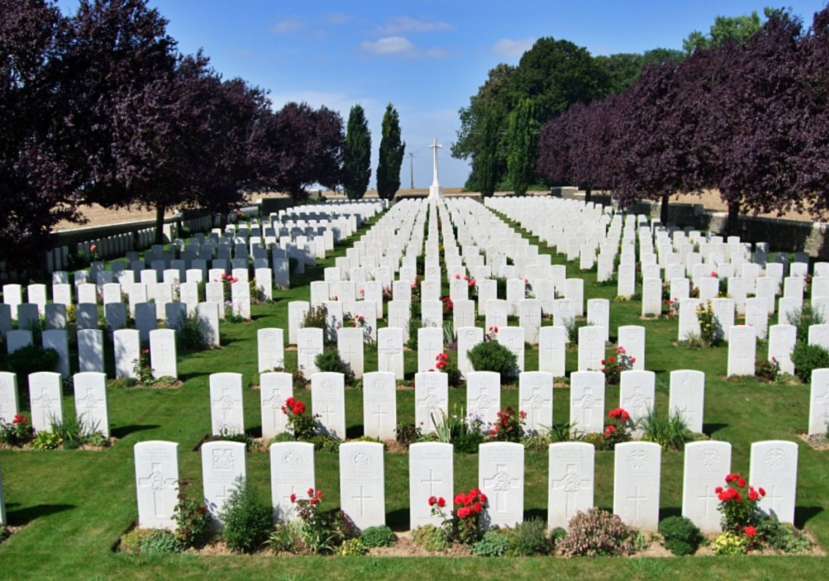 Cemetery of dead soldiers