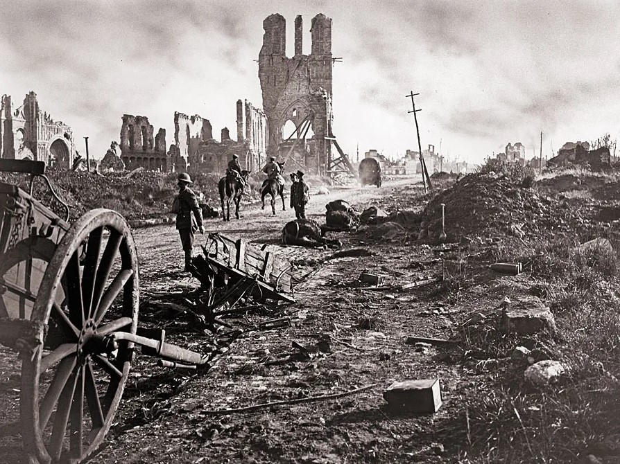 Image of destruction after ww1