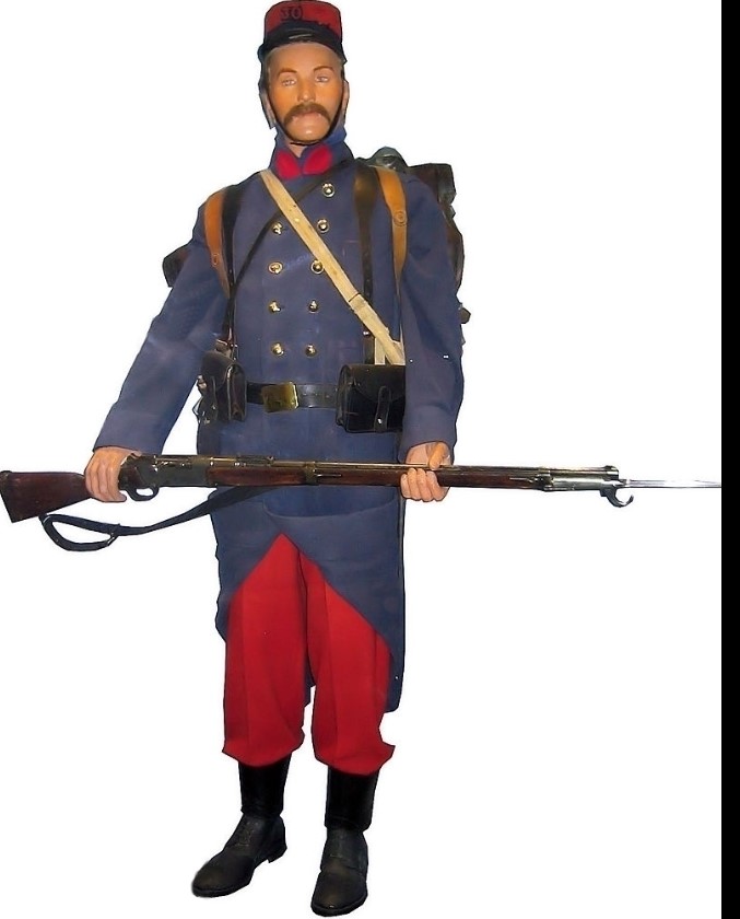 French soldier 1914, blue uniform, red pants